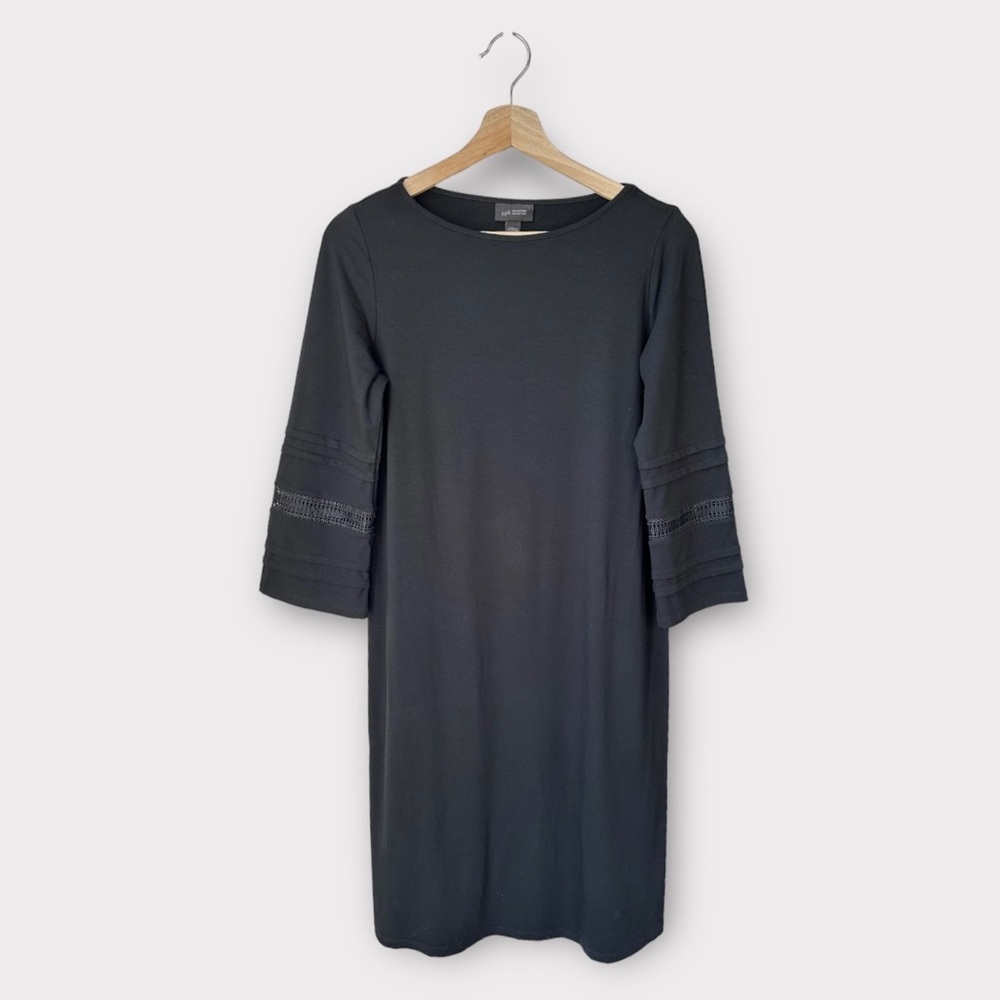 J.Jill Wearever Collection Stretch 3/4 Sleeve Black‎ Knee Length Dress, s…